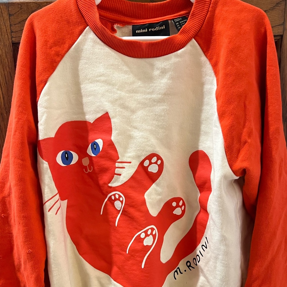 Mini Rodini Baby Cat Sweatshirt 7-9